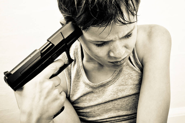 Boy committing suicide - Photo, Image