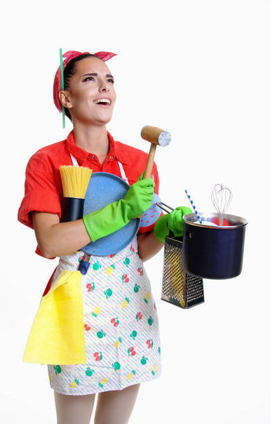 meisje in de keuken - Foto, afbeelding