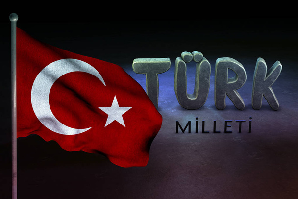 Turkse vlag, Turkije en Turkse vlag ontwerp - Foto, afbeelding