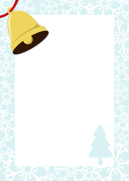 Christmas bell frame background - Vector, Image