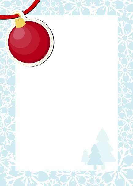 Christmas ball frame background - Vektor, obrázek