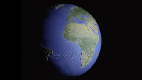Puolivalaistu keskitetty saumaton silmukka maapallon
 - Materiaali, video