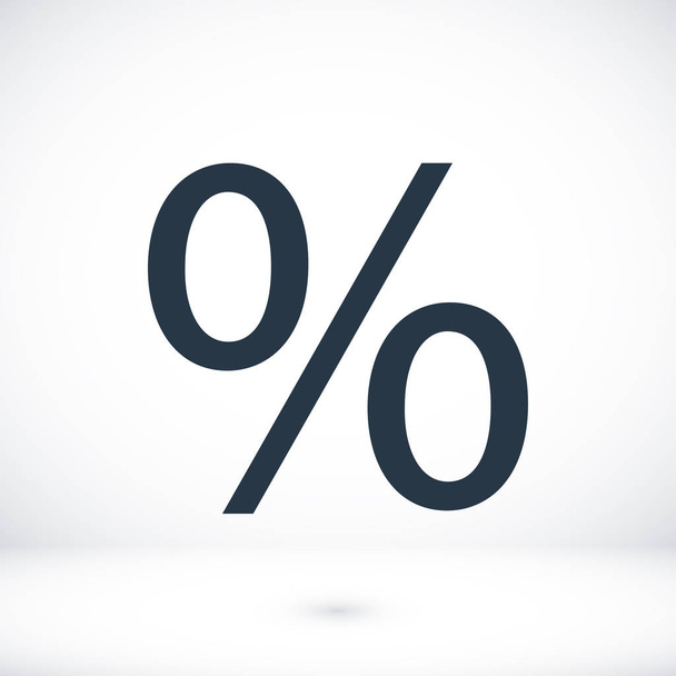 percent flat icon - Vektor, kép