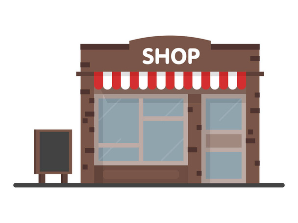 Homlokzati Shop Store ikont a jelzőtábla. Sablon fogalmát a honlapon, reklám- és értékesítési - Vektor, kép