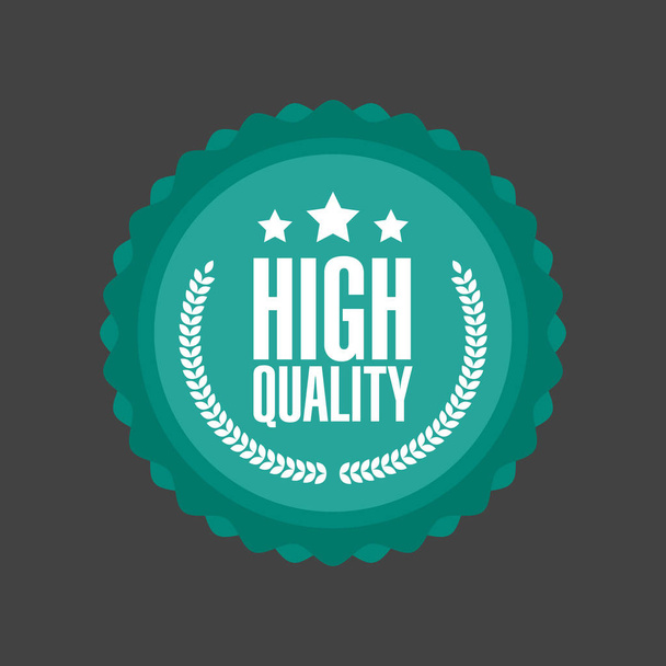 Vector High Quality flat badge Sign, Round Label - Vektor, Bild