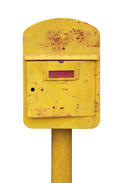 oude gele Postvak - Foto, afbeelding