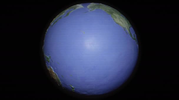 Centered seamless loop of digitized globe - Footage, Video