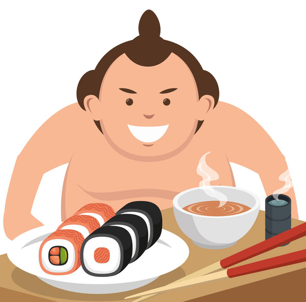 Japonská ikona sumo zápasník - Vektor, obrázek
