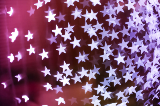 Star shaped blurred bokeh background - Photo, Image