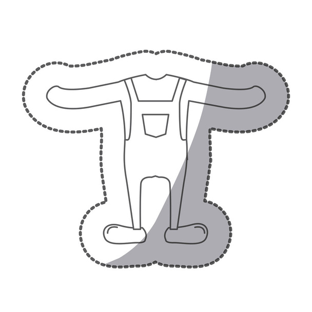 контур с мужской одеждой pijama mameluke
 - Вектор,изображение