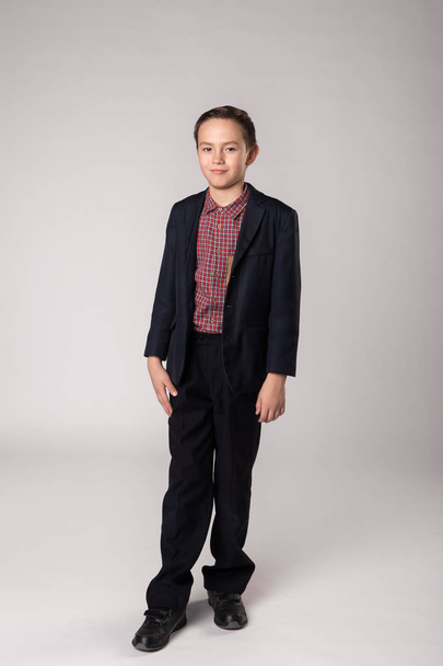 Portrait of young business boy in suit - Foto, Imagem