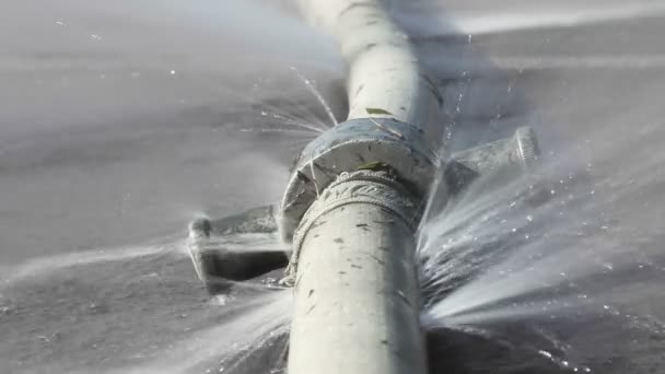 water leaking from hole in a hose - Footage, Video