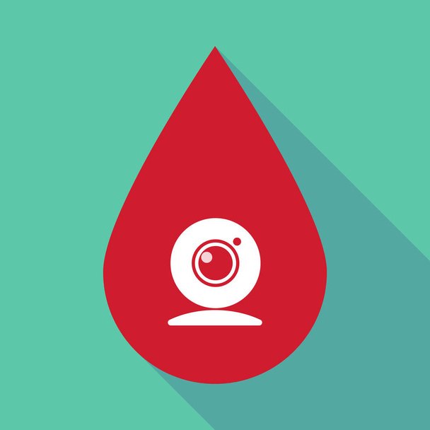 Длинная капля крови с веб-камеры
 - Вектор,изображение