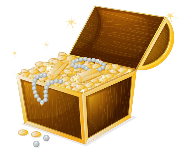 a jewellery and a box - Vector, Image