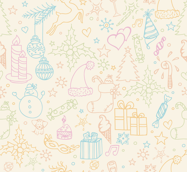 Xmas objects seamless pattern - Vector, Image