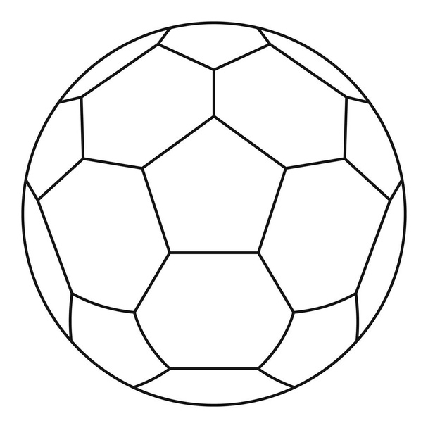 Icono de pelota de fútbol, estilo de esquema - Vector, imagen