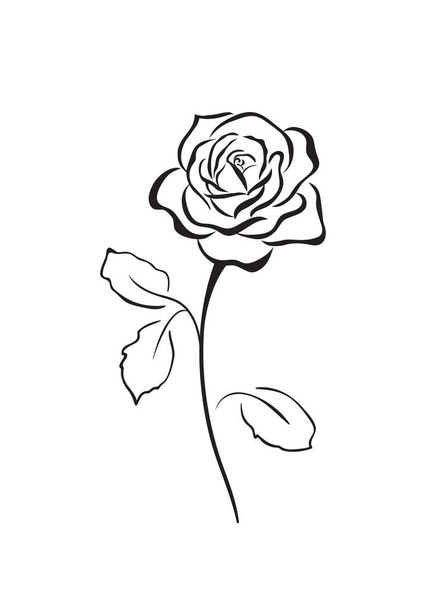 Rose flower vector icon - Vector, Image