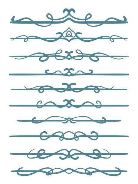 Ozdobné kaligrafické čáry - Vektor, obrázek