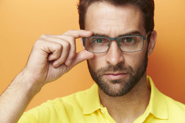 Handsome man in spectacles - 写真・画像