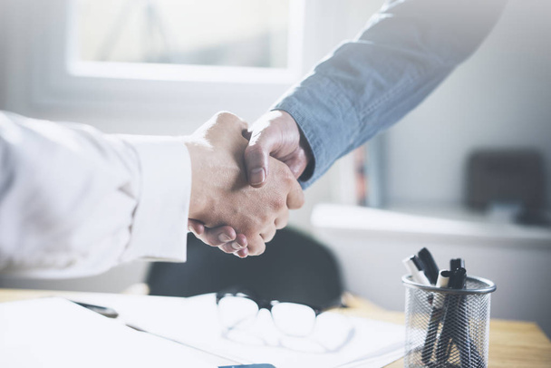 business partners making handshake - Fotó, kép