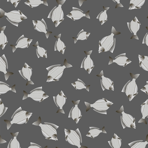 Короп безшовні шаблоном риби - Вектор, зображення