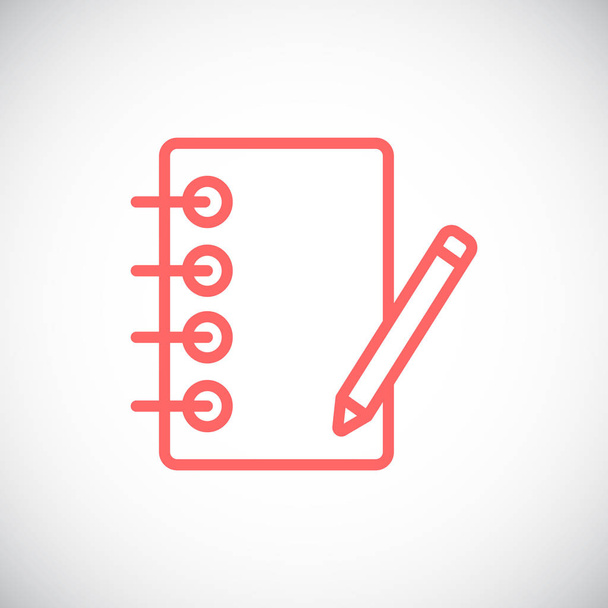 notepad simple icon - Vetor, Imagem