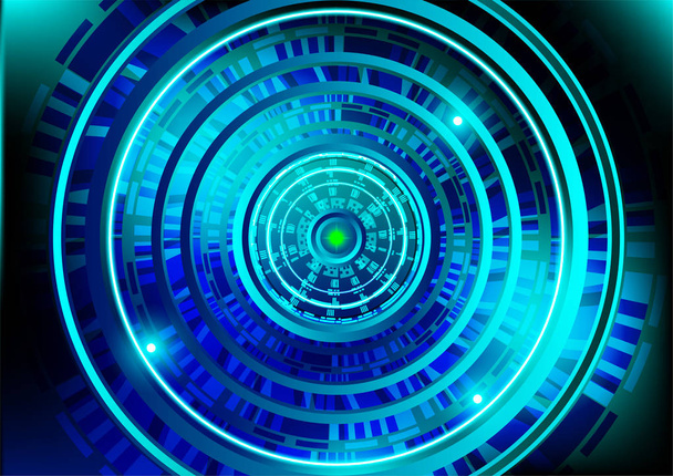 licht blauwe vector technologie wiel cirkel concept achtergrond. - Vector, afbeelding