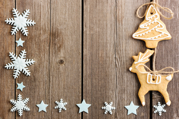 Kerstmis zelfgemaakte peperkoek koekjes - Foto, afbeelding