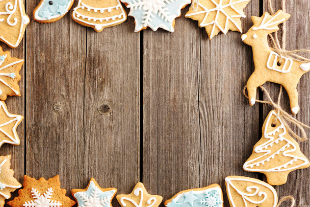 Christmas homemade gingerbread cookies - Foto, Imagen
