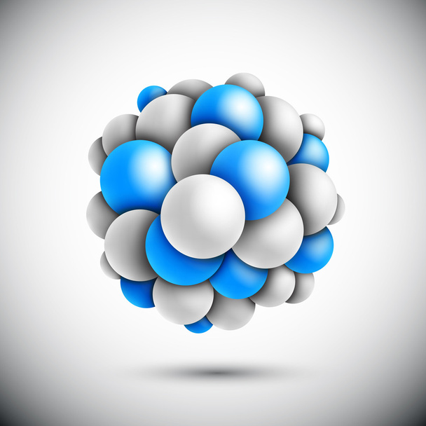 Sphere in form of the molecule - Vector, Image