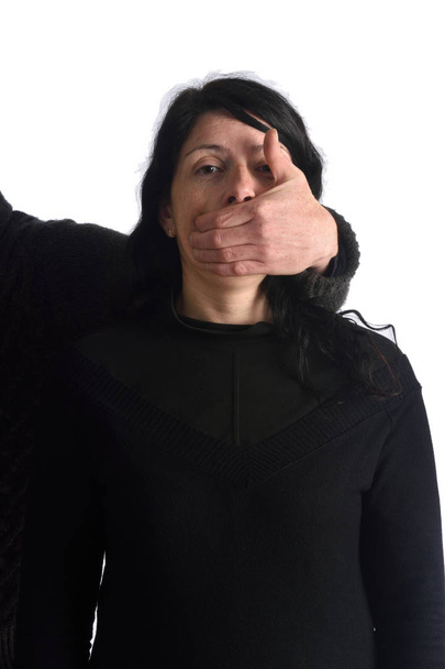 Assaulting and silencing a woman - Photo, Image
