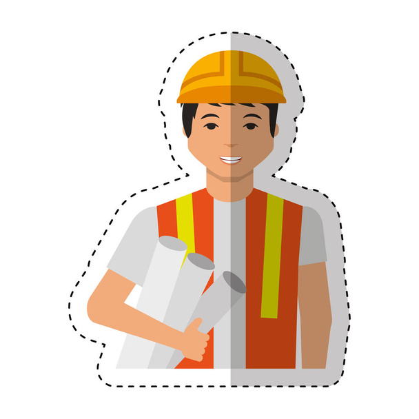 Caractère avatar professionnel de construction
 - Vecteur, image