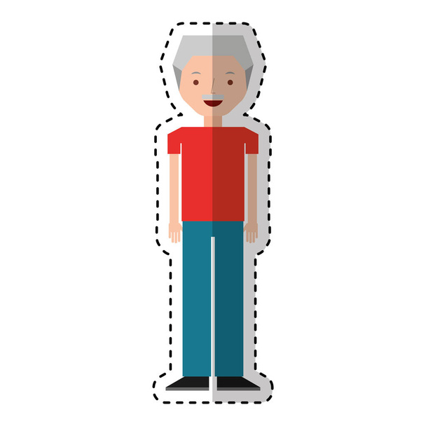 Old Man Avatar-Figur - Vektor, Bild