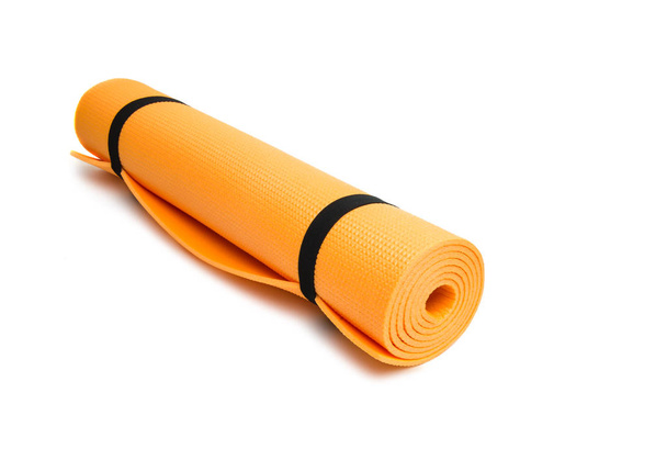tapete de ioga amarelo isolado
  - Foto, Imagem
