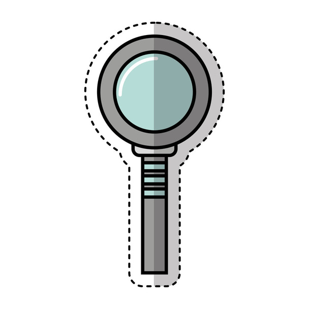 zoek vergrootglas geïsoleerd icoon - Vector, afbeelding