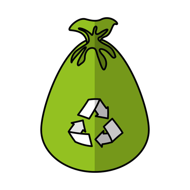 garbage bag isolated icon - Vector, Image