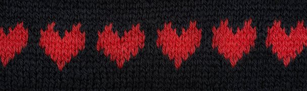 Knitted Hearts Banner - Photo, Image