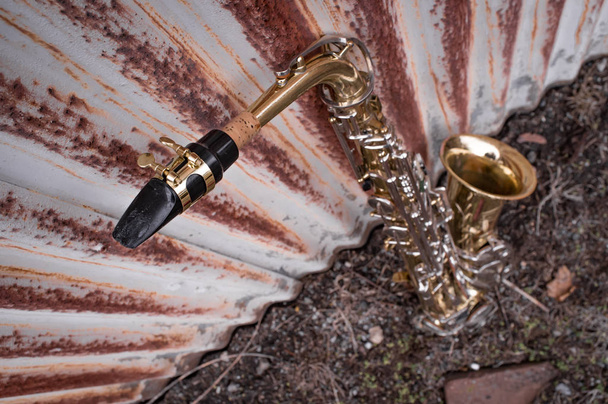 Jazz Saxophone Grunge - Foto, afbeelding