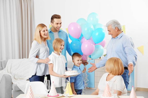 family celebrating Birthday party  - Zdjęcie, obraz