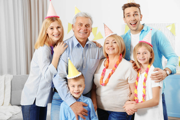 family celebrating Birthday party  - Фото, изображение