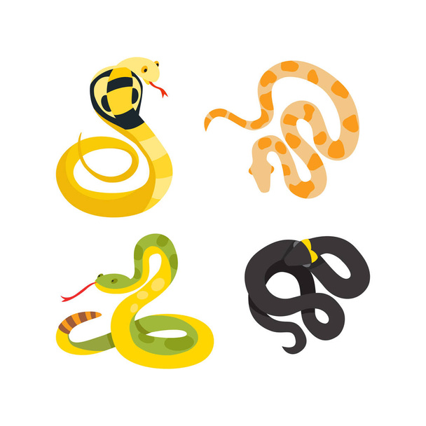 Snake reptile cartoon vector - Vector, Image