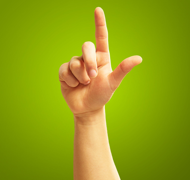 menselijke hand met punt vinger - Foto, afbeelding