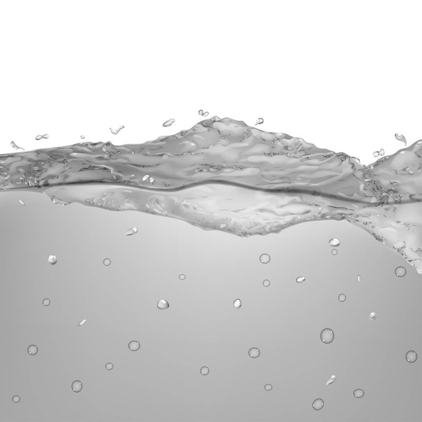 Ola de agua opaca
 - Vector, imagen