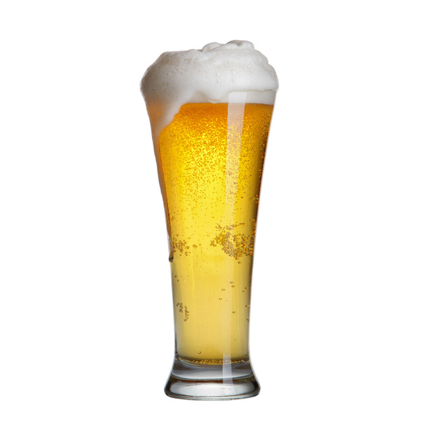 beer in a glass isolated on white - Zdjęcie, obraz
