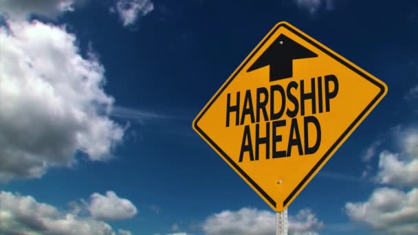 Hardship Ahead Road Sign Concept (em inglês)
 - Filmagem, Vídeo