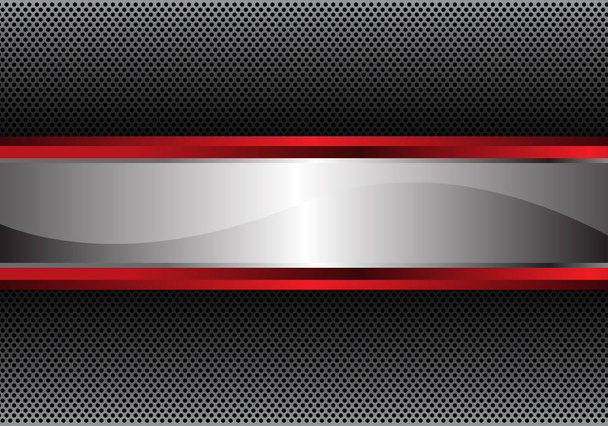 Металева червона лінія банер на колі сітки дизайн розкішний сучасний вектор фону
. - Вектор, зображення