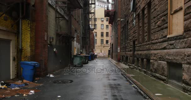Establecimiento de plano de callejón vacío en una gran ciudad
 - Metraje, vídeo