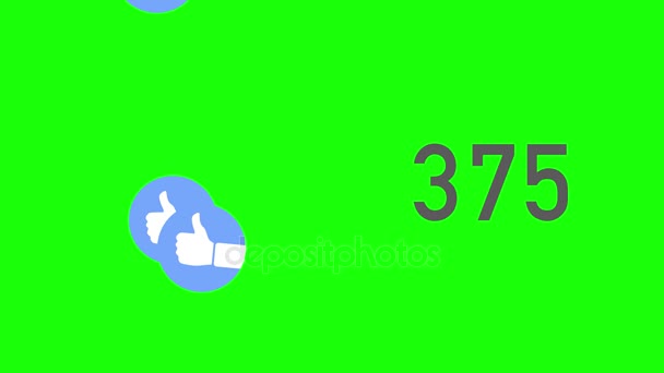 Groen scherm Closeup teller van houdt wordt opgebouwd met Thumbs-Up - Video