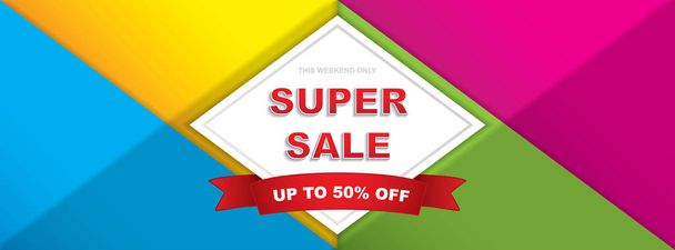 Super Sale banner - Vector, Image