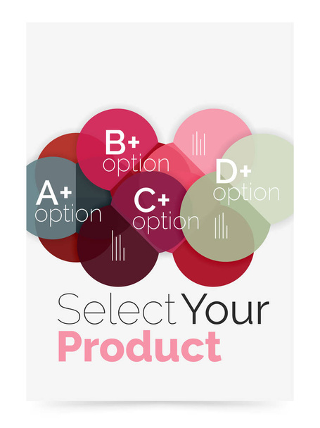 Diseño del folleto de portada de negocio con diagrama de opción seleccionada
 - Vector, imagen